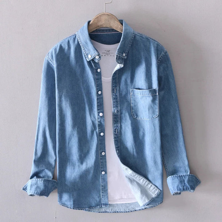 Virgil Cotton Long-Sleeve Denim Shirt