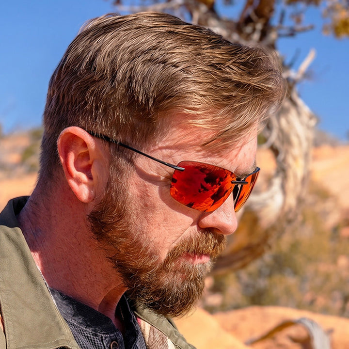 RX052 | Minimal Rimless Polarized Sunglasses