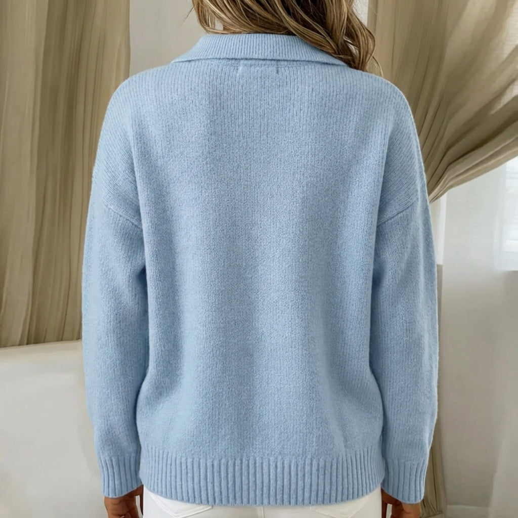 Cloud Cozy™ | Soft Knit Polo Sweater